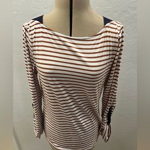 NWOT Blue and Orange 3/4 Sleeve womens shirt size large